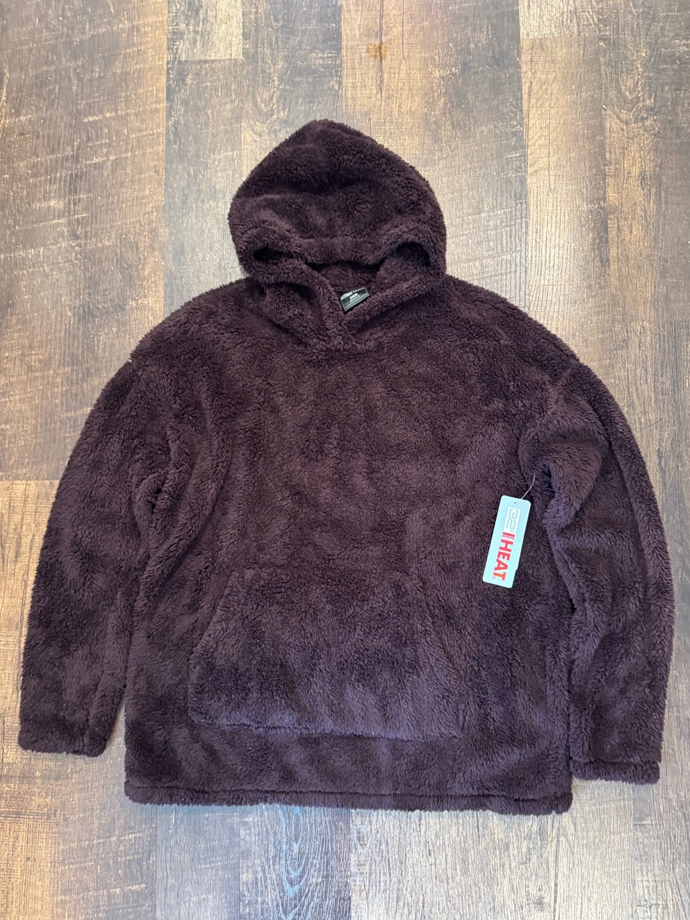 32 degrees eggplant fuzzy Sherpa hoodie
